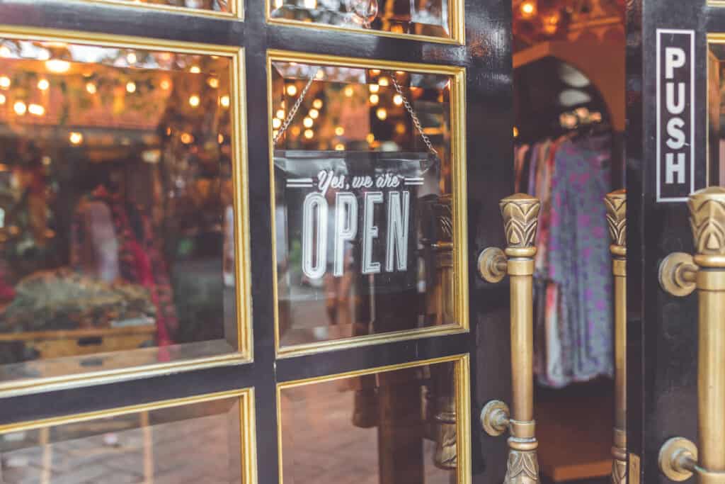 Retail store open